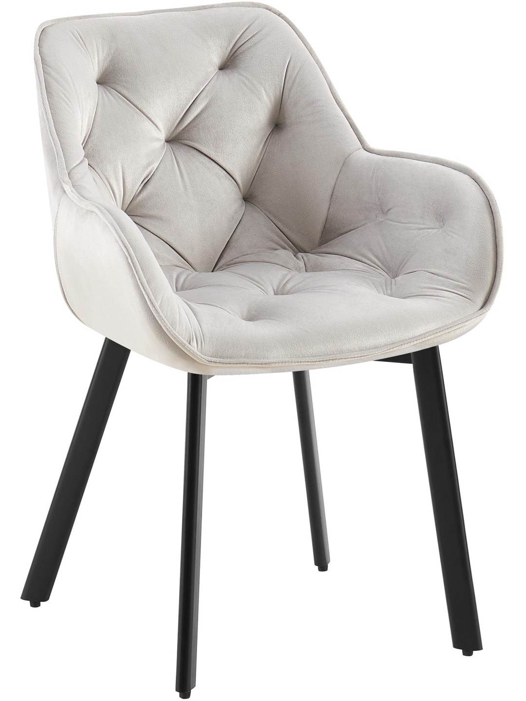 Jedálenská stolička Antigo velvet, sivá