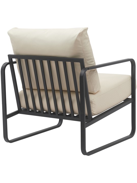 Lehátko Manea z umelej kože, krémová