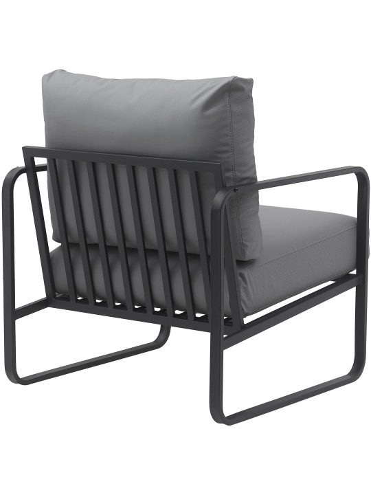 Lehátko Manea z umelej kože, sivá