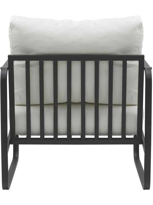 Lehátko Manea z umelej kože, biela