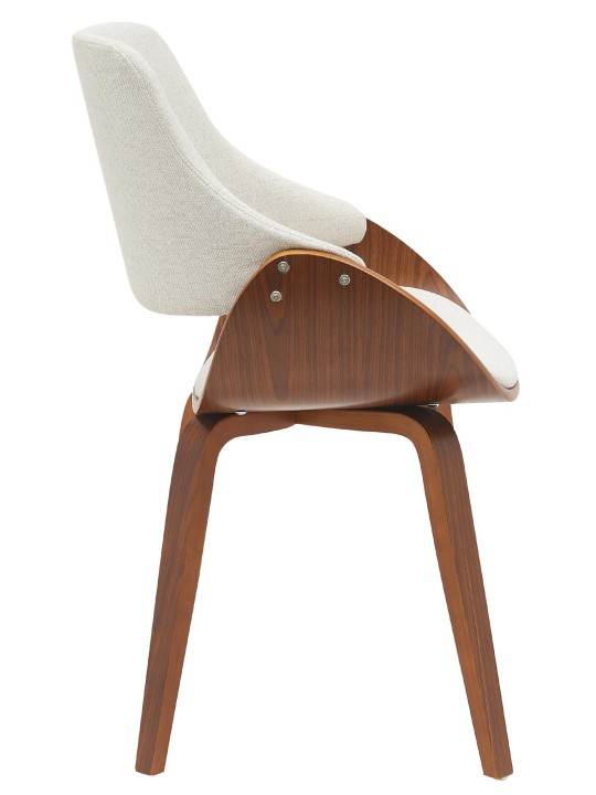 Jedálenská stolička Vangale látka, orech/krémová