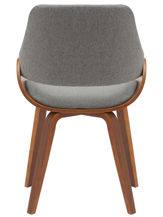 Jedálenská stolička Vangale látka, orech/tmavosivá