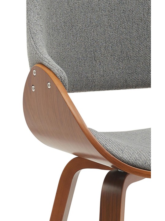 Jedálenská stolička Vangale látka, orech/tmavosivá