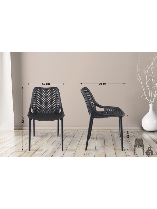 Stolička Air, čierna