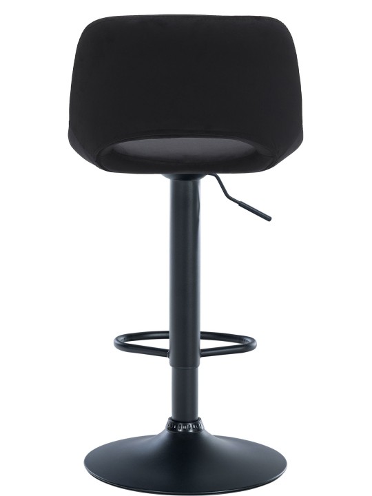 Barová stolička Camden velvet, čierna