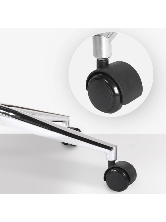 Kancelárske kreslo Burbank z umelej kože, orech/biela