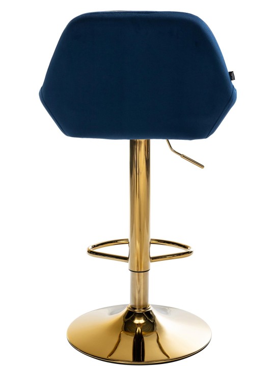 Barová stolička Braga Gold Velvet, modrá
