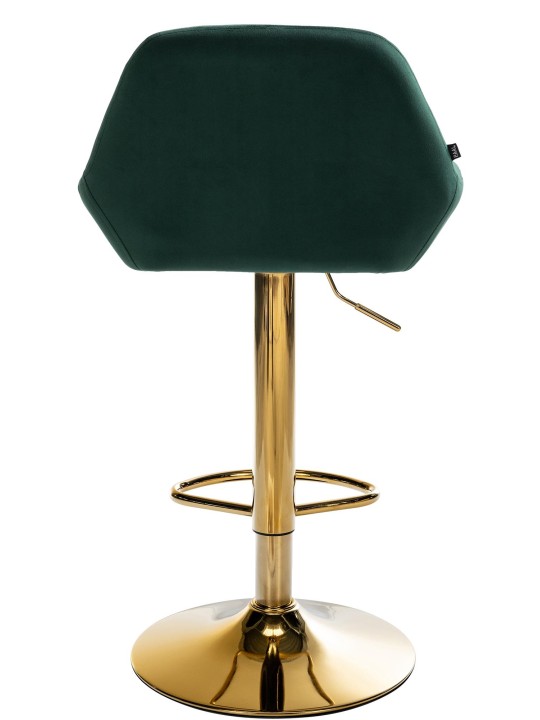 Barová stolička Braga Gold Velvet, tmavozelená