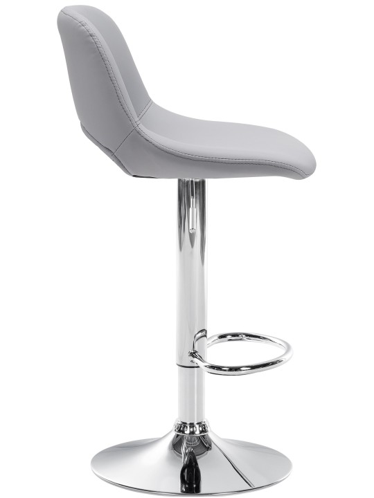 Sada 2 barových stoličiek Camden z umelej kože chróm, sivá