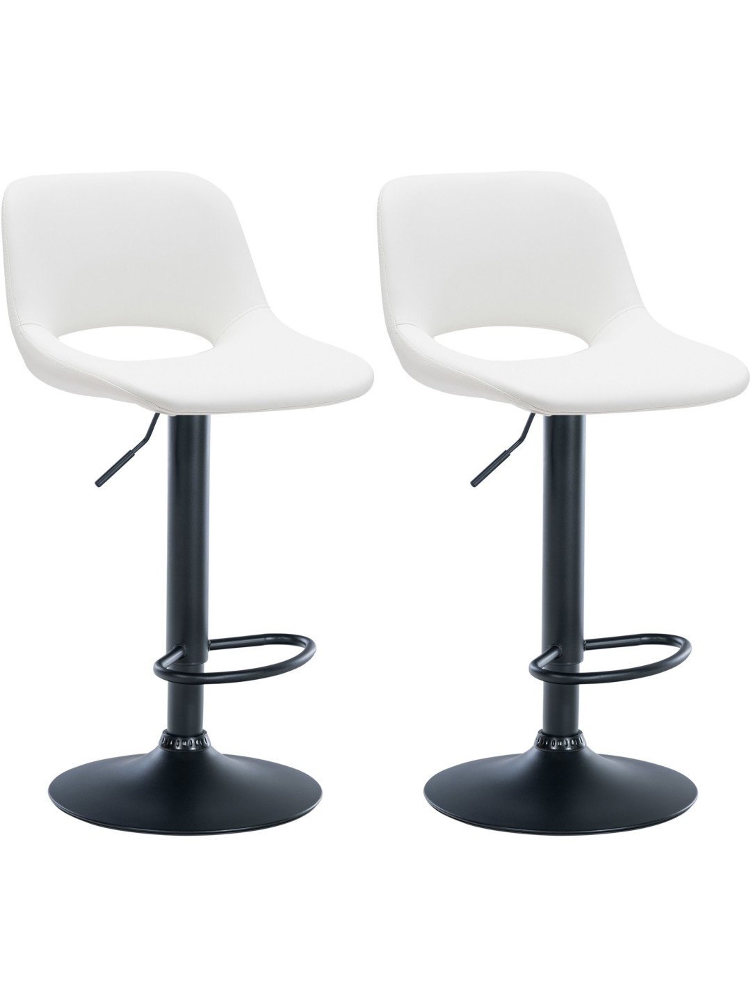 Sada 2 barových stoličiek Camden z umelej kože, biela