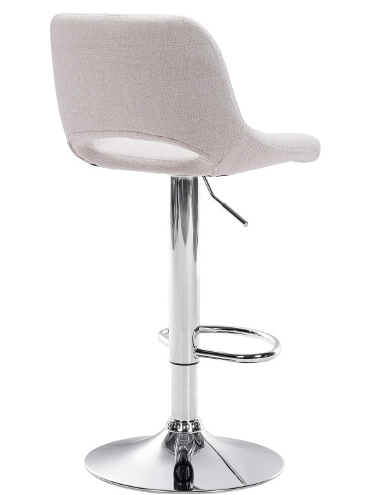 Sada 2 barových stoličiek Camden látka chróm, krémová
