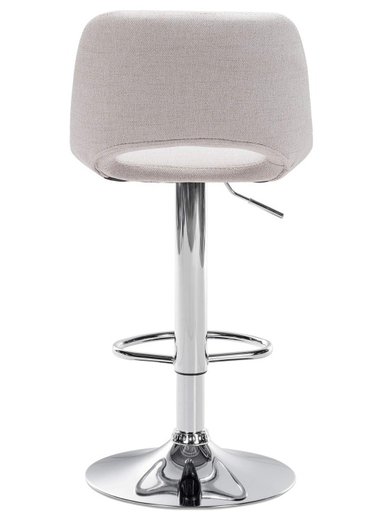 Sada 2 barových stoličiek Camden látka chróm, krémová
