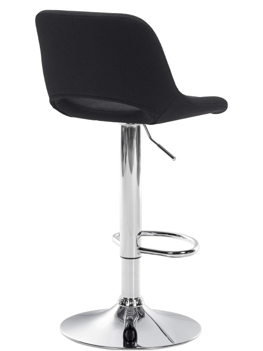 Sada 2 barových stoličiek Camden látka chróm, čierna