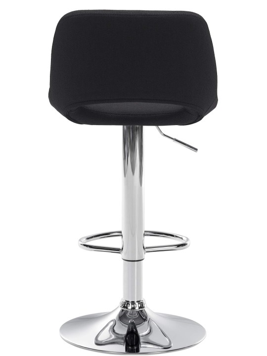 Sada 2 barových stoličiek Camden látka chróm, čierna