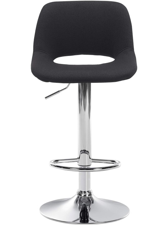 Sada 2 barových stoličiek Camden látka chróm, čierna