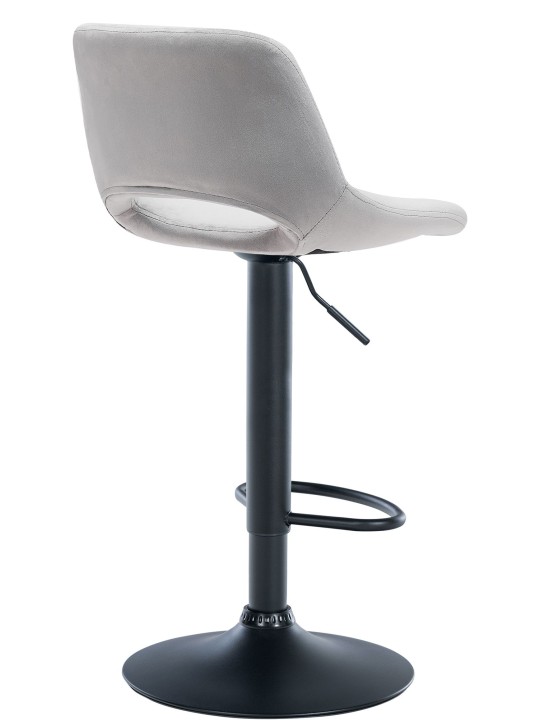 Sada 2 barových stoličiek Camden velvet, svetlosivá