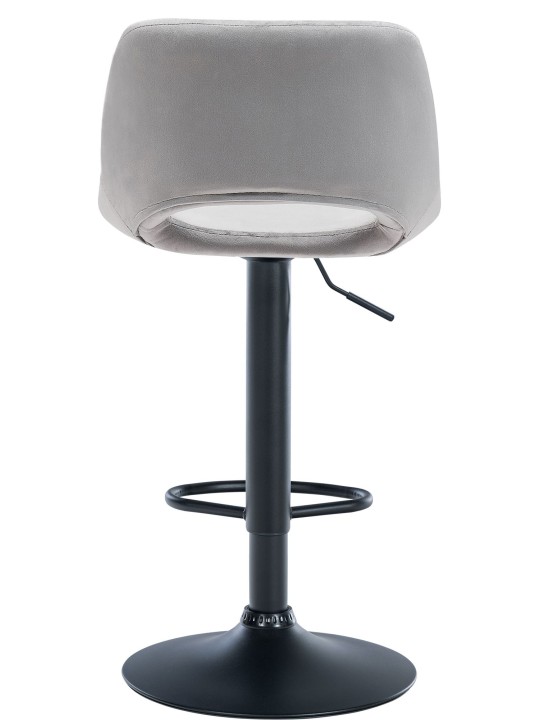 Sada 2 barových stoličiek Camden velvet, svetlosivá