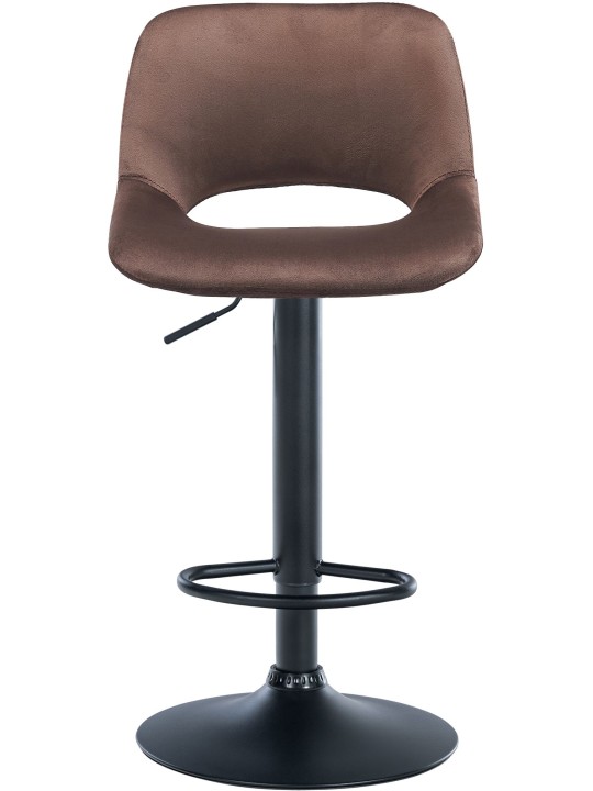 Sada 2 barových stoličiek Camden velvet, hnedá