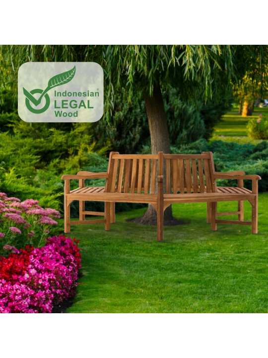 Lavica na strom Sonja s podrúčkami 250 cm, teak Lavica na strom Sonja s podrúčkami 250 cm, teak