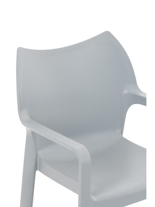 Sada 4 stoličiek Diva, svetlosivá