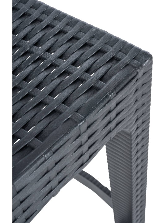 Sada 4 barových stoličiek Jamajka, tmavosivá