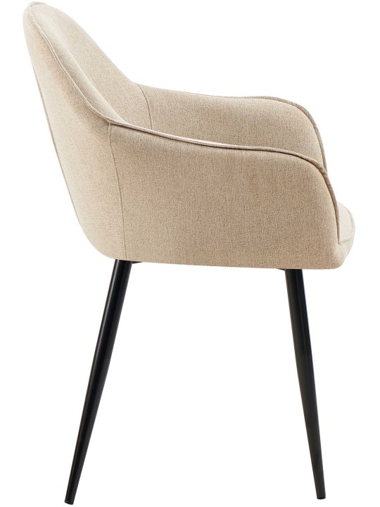 Jedálenská stolička Boise látka, šedohnedá