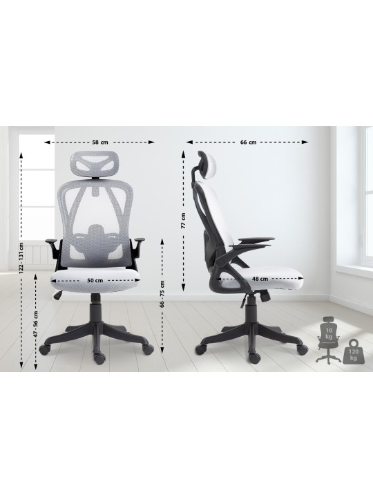 Kancelárska stolička Taos, sivá