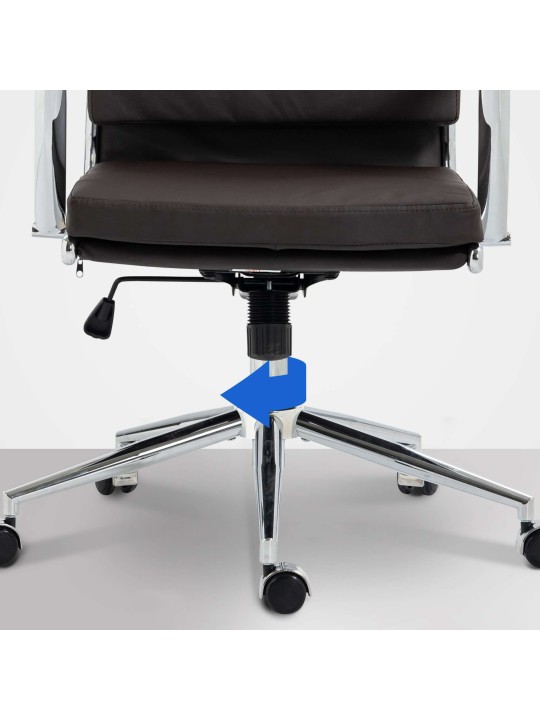 Kancelárske kreslo Cleveland z umelej kože, hnedá