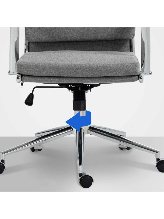 Kancelárske kreslo látka Cleveland, sivá