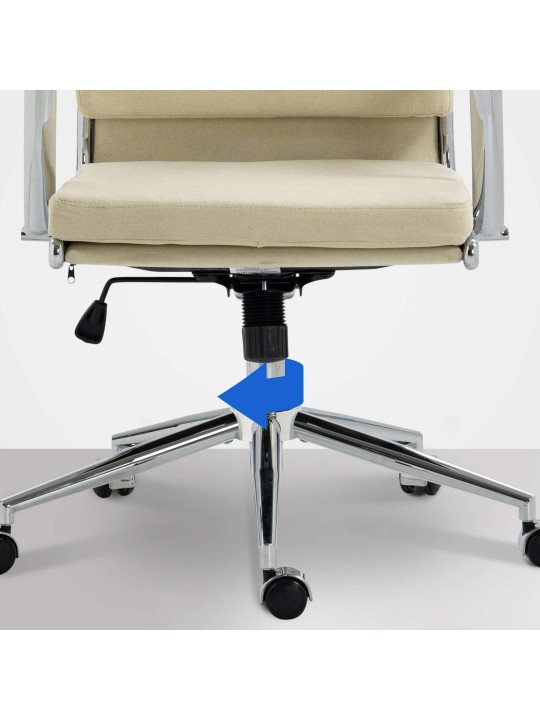 Kancelárske kreslo látka Cleveland, krémová