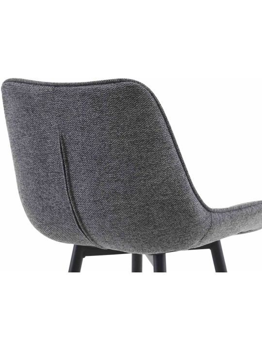 Sada 2 barových stoličiek Dartford látka, tmavosivá