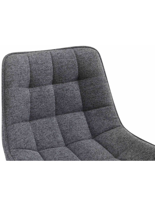 Sada 2 barových stoličiek Dartford látka, tmavosivá