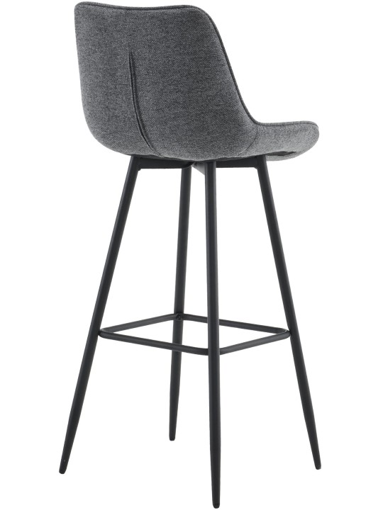 Sada 2 barových stoličiek Dartford látka, tmavosivá