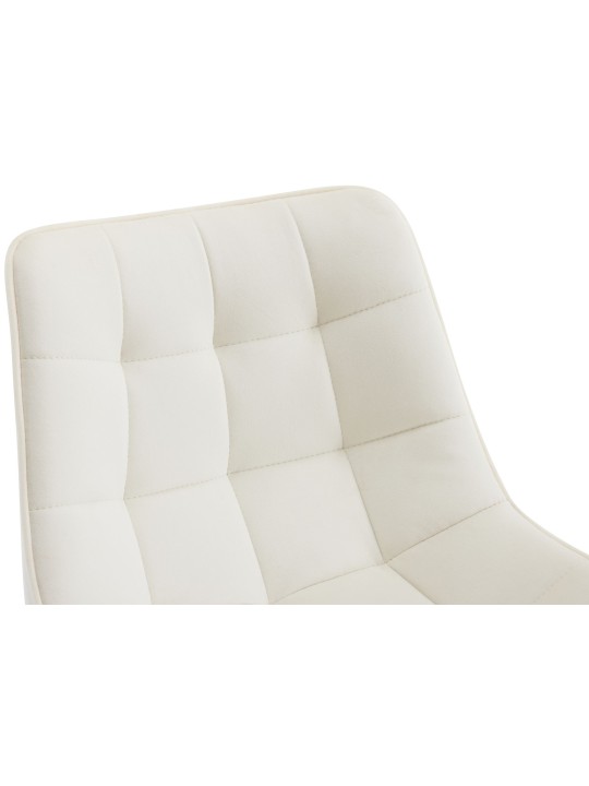 Sada 2 barových stoličiek Dartford velvet, krémová