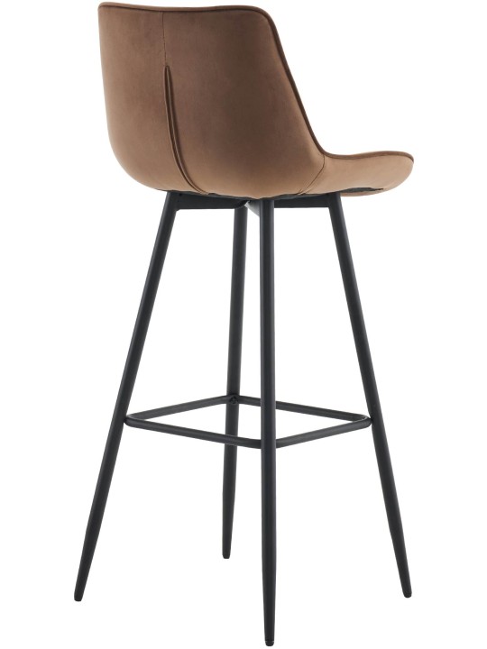 Sada 2 barových stoličiek Dartford velvet, hnedá