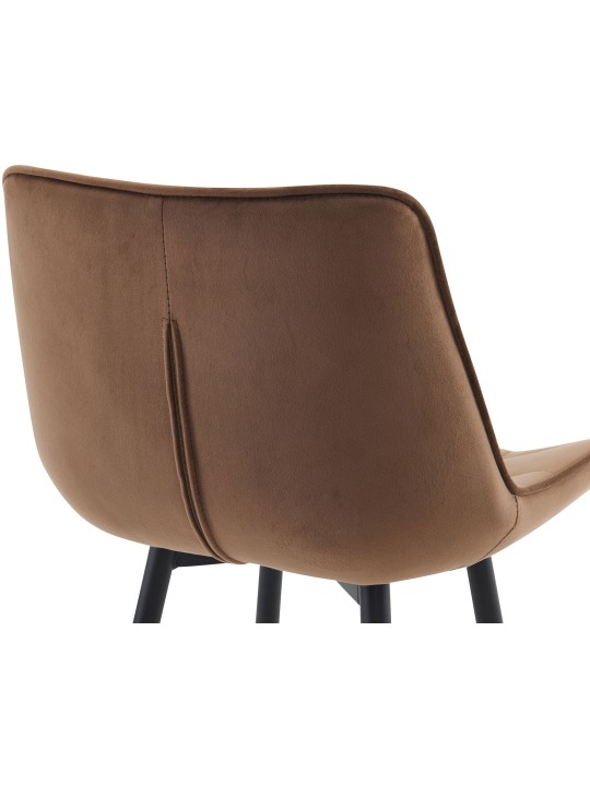 Sada 2 barových stoličiek Dartford velvet, hnedá