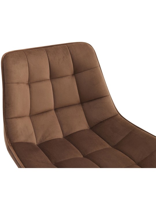 Sada 2 barových stoličiek Dartford velvet, hnedá