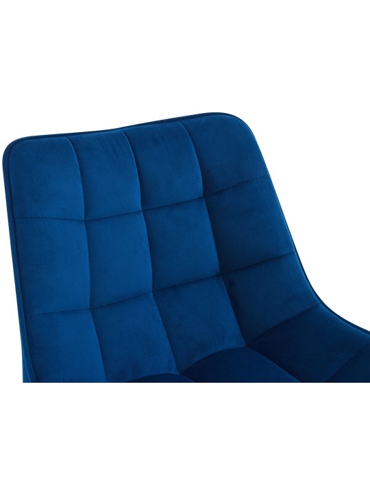 Sada 2 barových stoličiek Dartford velvet, modrá