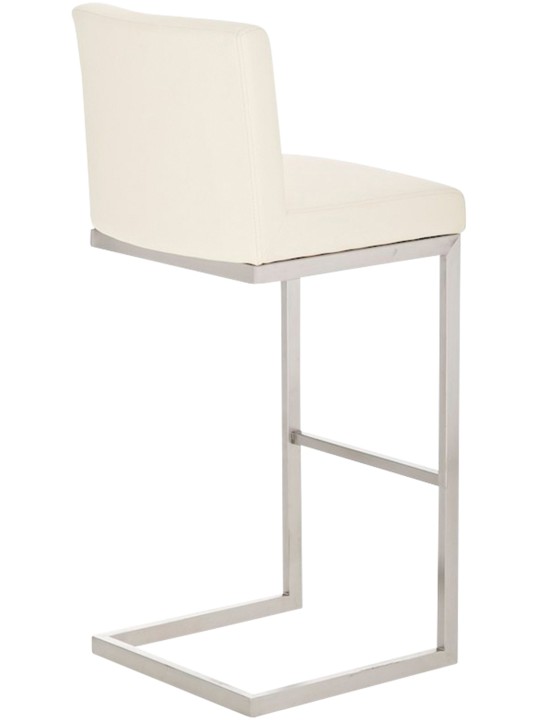Sada 2 barových stoličiek Paros z umelej kože, krémová