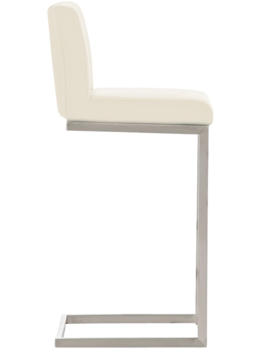 Sada 2 barových stoličiek Paros z umelej kože, krémová