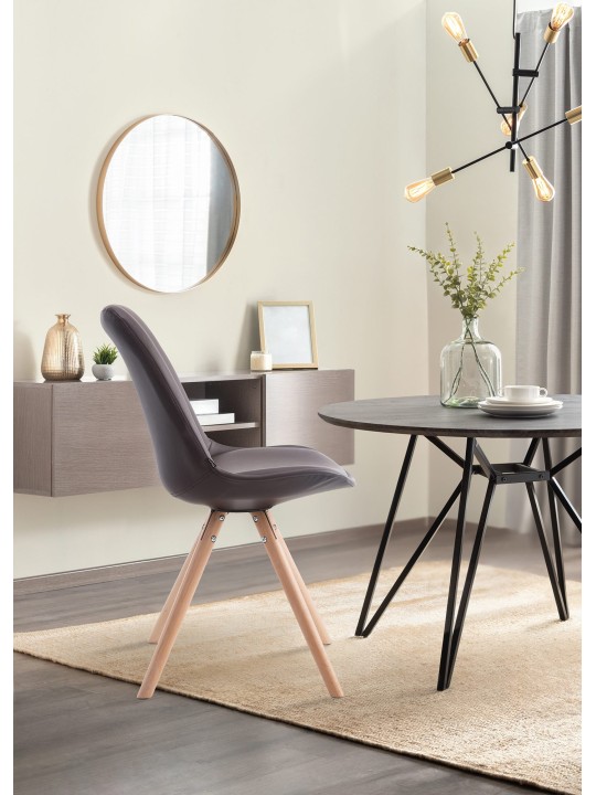 Stolička pre návštevníkov Laval Natura okrúhla, hnedá