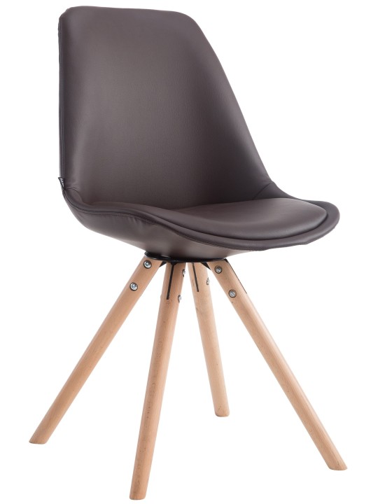 Stolička pre návštevníkov Laval Natura okrúhla, hnedá