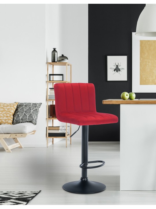 Barová stolička Jamie velvet, červená
