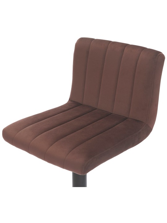 Sada 2 barových stoličiek Jamie velvet, hnedá
