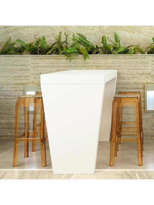 Barová stolička Fox, priehľadná, jantárová