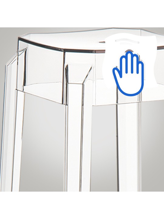 Barová stolička Fox, priehľadná Barová stolička Fox, priehľadná