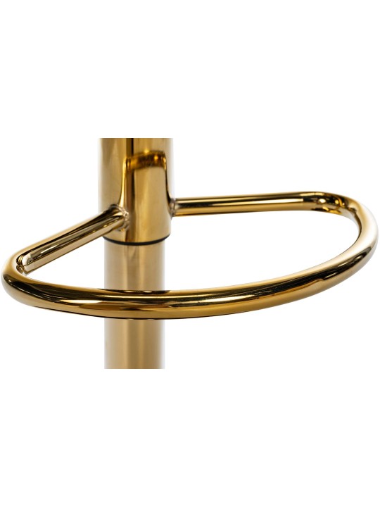 Barová stolička Braga Gold z umelej kože, sivá