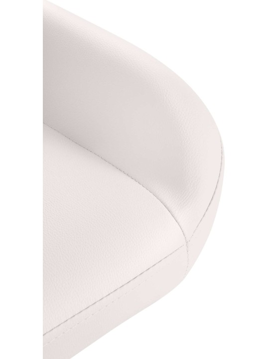 Barová stolička Braga Gold z umelej kože, biela