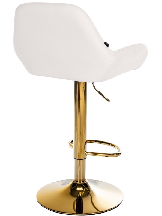 Sada 2 barových stoličiek Braga zlatá umelá koža, biela