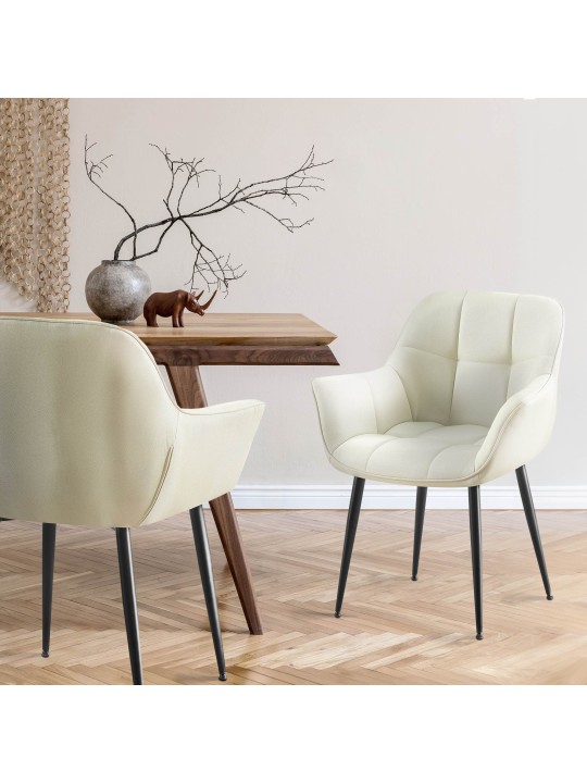 Jedálenská stolička Roseville látka, krémová